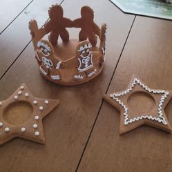 Vintage Gingerbread Candle Holders