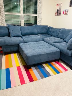Blue Microfiber Couch