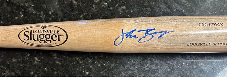 Jake Burger Signed Louisville Slugger Baseball Bat Texas Rangers Beckett