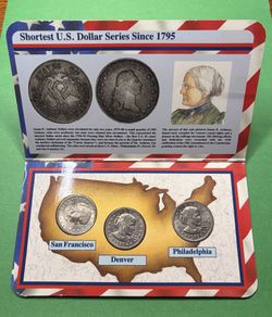Susan B. Anthony Dollars First Year Mink Mark Set