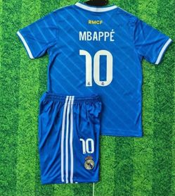 Mbappe Real Madrid 2025/2026 Kids Set Soccer Jersey