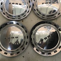 50’s Era Full Cover Ford Wheel Covers- Hubcaps