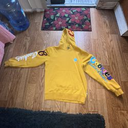 Yellow mustard hoodie cookies edition size L