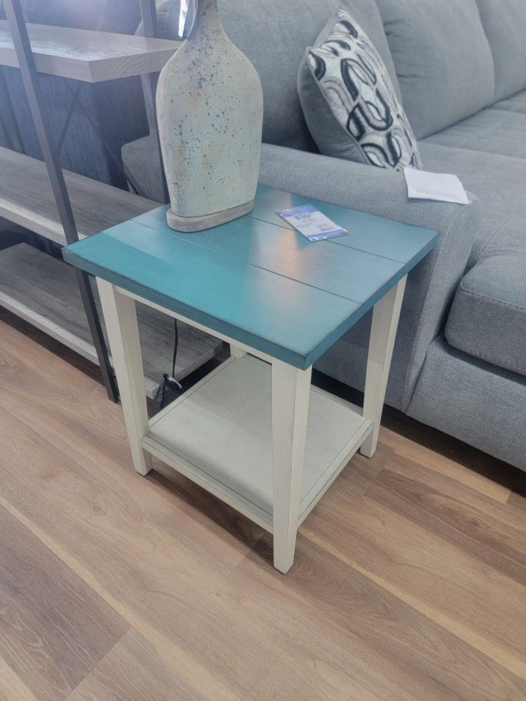 Store Closing. New End Table In Teal Blue