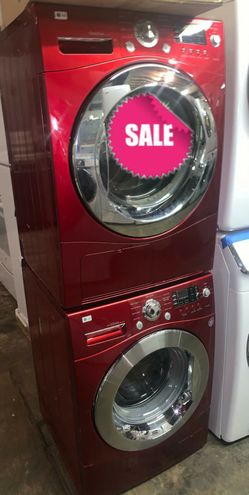LG 24 in front load washer and dryer set. Working perfectly with 4 months warranty