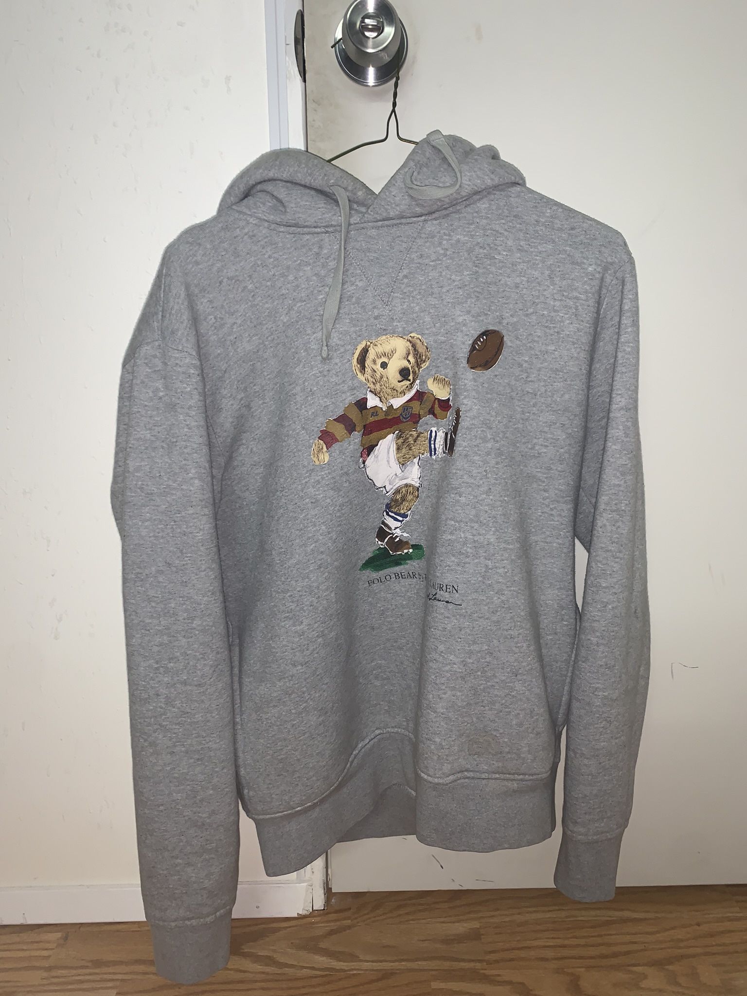 Grey Ralph Lauren Polo Bear Hoodie