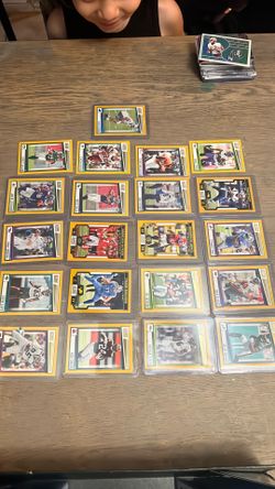 Yellow football card lot