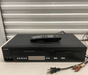 Philips DVP3345VB/F7 A DVD VCR Combo VHS Player Recorder 4-Head Hi-Fi Remote