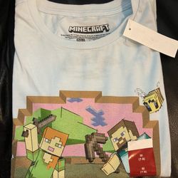 NEW Minecraft Shirt Boys Girls Size 7/8
