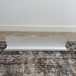 White Metal Floating Shelves