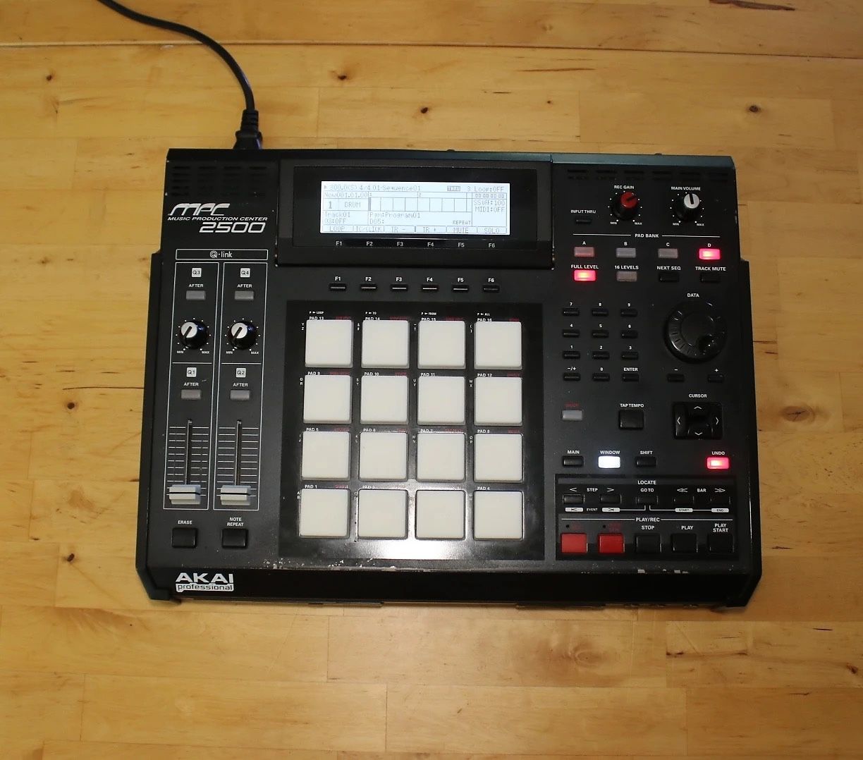 Akai MPC2500 LE (Serviced by Forat) – White LCD, Fat Pads, CD Drive, HDM-10 w/128GB SD, Left PCB Upgrade - Black