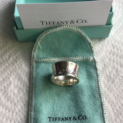 Tiffany & Co 1837 Sterling Silver Wide Band Ring Size 8