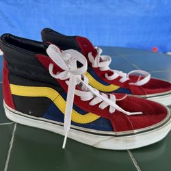 Vans SK8 Hi OTW Rally Reissue Multicolor Chili Red Suede Sneakers