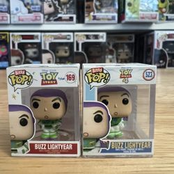 2 BITTY Buzz Lightyear Funko Pops CHASE Flying #563 #169 Toy Story Disney Pixar