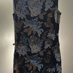 Cocktail dress Size 4 black sequin above knee level ( Make an Offer )