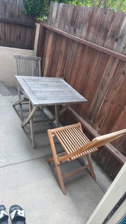 Teak Table and 2 Chairs