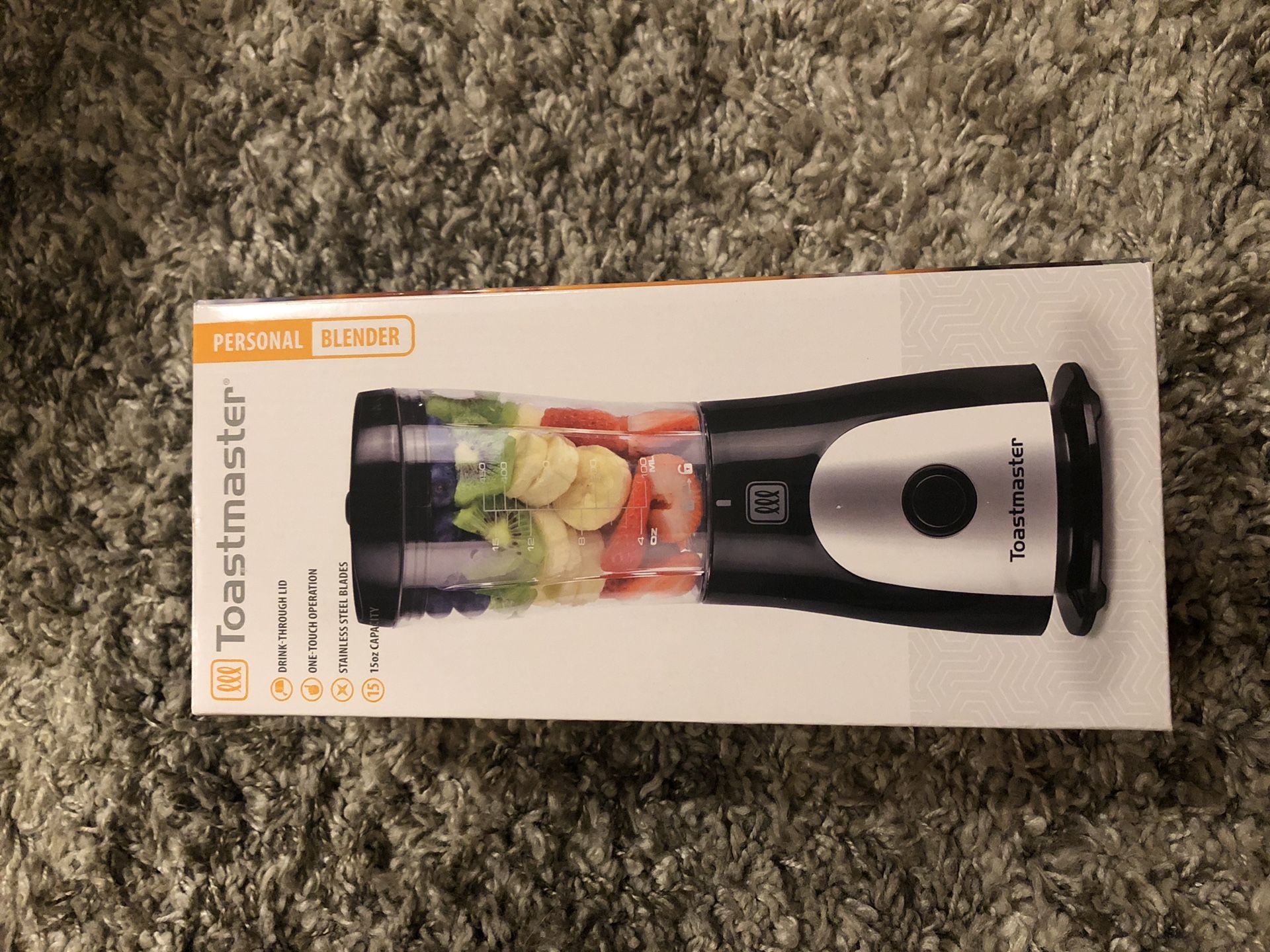 Toastmaster personal blender black 15 Oz capacity new in box home appliance kitchen household