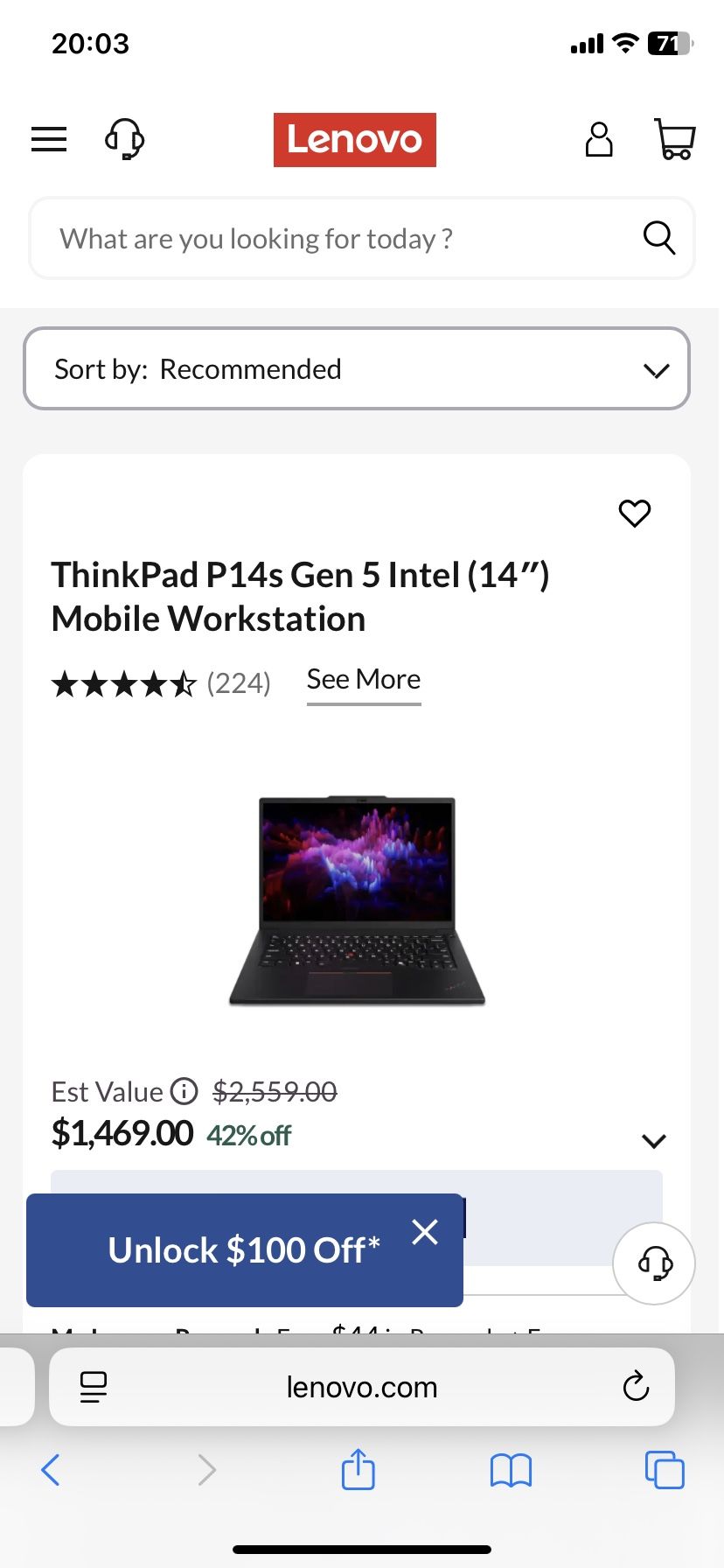 Thinkpad P14s Gen 5 Intel 14”