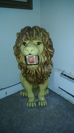 Antique lion statue