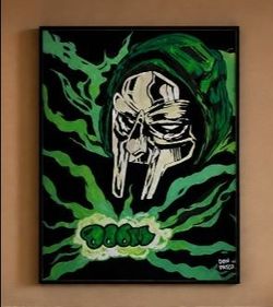MF DOOM Original Acrylic Painting on Canvas