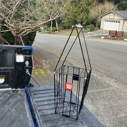 Tennis Ball Retriever Pickup Hopper Basket Serving Tennis Court Basket like New