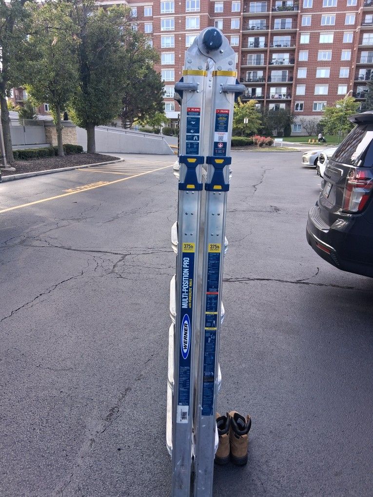 26 FOOT WERNER MULTI LADDER AND COUGAR PAWS