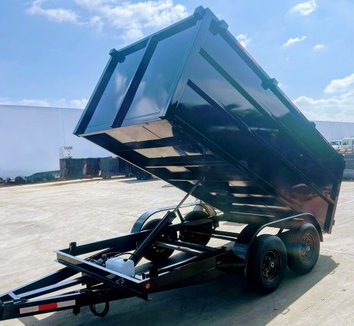 NEW HYDRAULIC DUMP TRAILER 8X4X12 SMOOTH WALLS 
