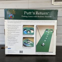 Club Champ Golf Putt'n Hazard Putting Green with Electric Ball Return