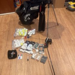 TaylorMade M6 Hybrid + Callaway Golf Bundle | Like New | Bag, Putting Mat, Gloves & Pro V1s