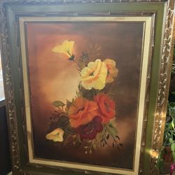 Vintage Floral Oil Painting