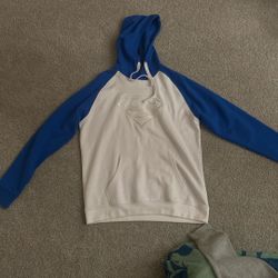 A Superman Hoodie, Dark Blue And White