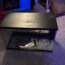 Top Fin 10 Gallon Fish Tank W/ LED Lights And Bubbler
