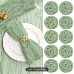 Sage Green Cheese Cloth Napkins