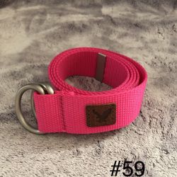 Women Sz Small Double O-Ring Nylon Belt New American Eagle Outfitters Pink 90s 
