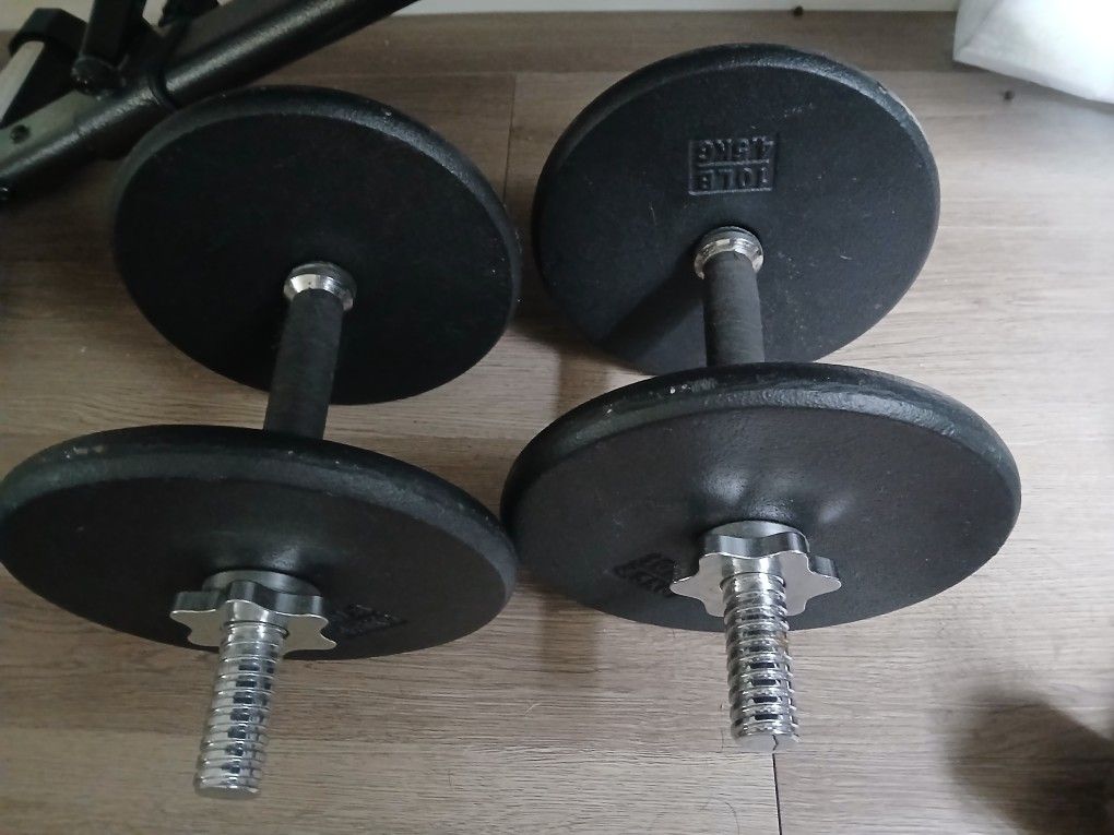25 Lb Dumbells Adjustable $30firm