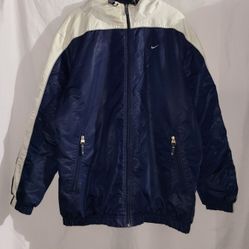 Nike Big Swoosh Blue /  White Full Zip Jacket 