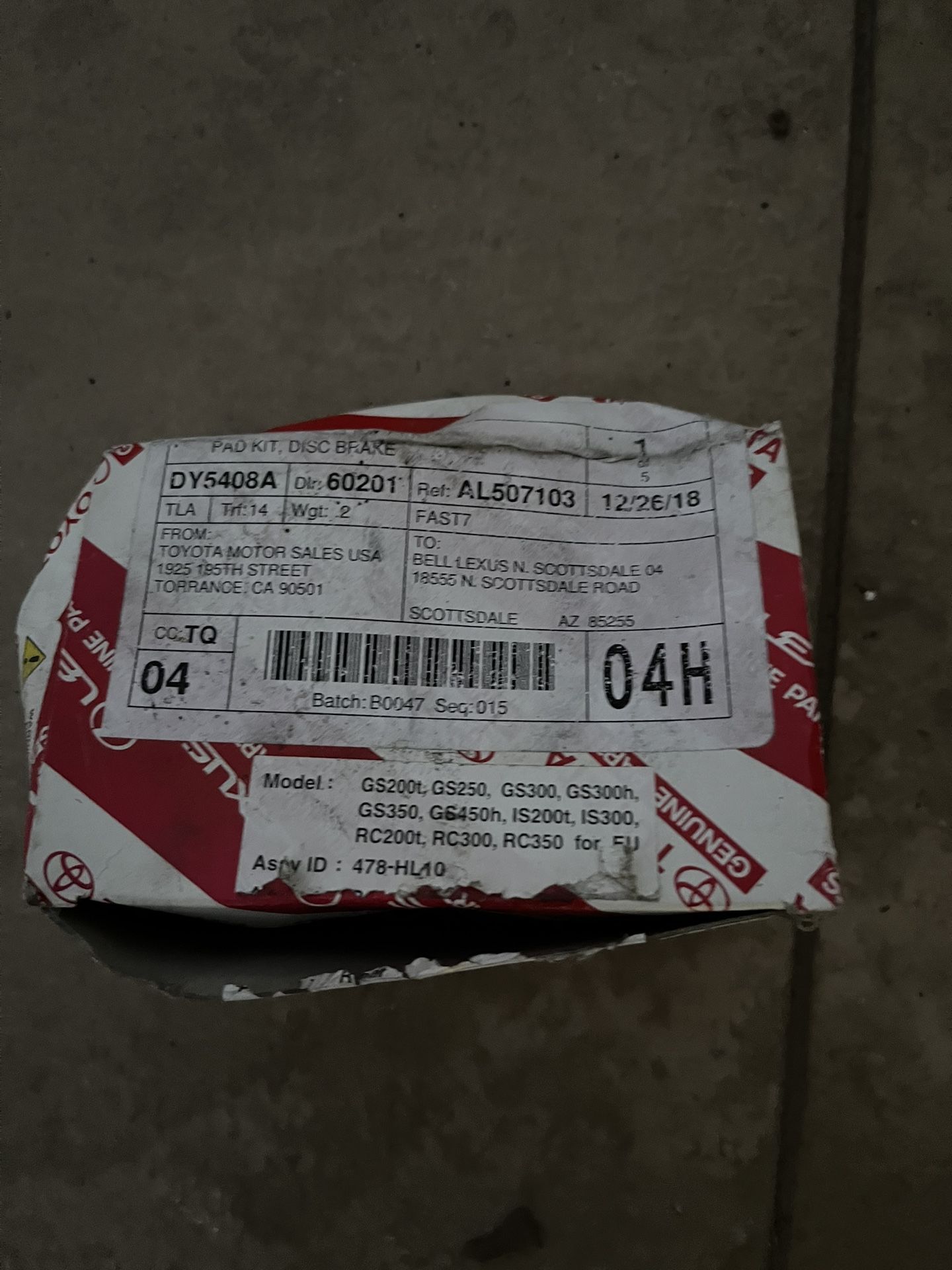 Lexus IS 250 or GS 300 Rear Brakes