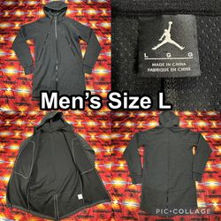 Nike Air Jordan Fleece Parka Jacket Gray Full Zip Men’s Large 696242-032