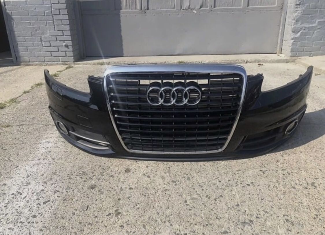 05-08 2006 AUDI A6 FRONT BUMPER ASSEMBLY FOG LIGHT GRILL GENUINE OEM BLACK