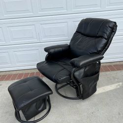 Swivel Glider Recliner Chair With Ottoman 
