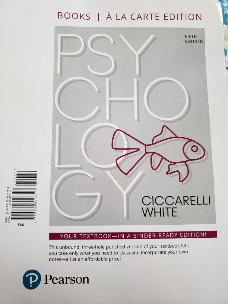 Psychology Ciccarelli 5th edition NEW UNUSED