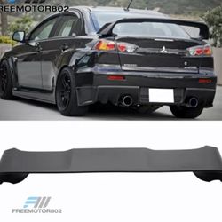 Fit 2008-2015 Mitsubishi Lancer EVO 10 ABS Matte Black Rear Trunk Spoiler Wing