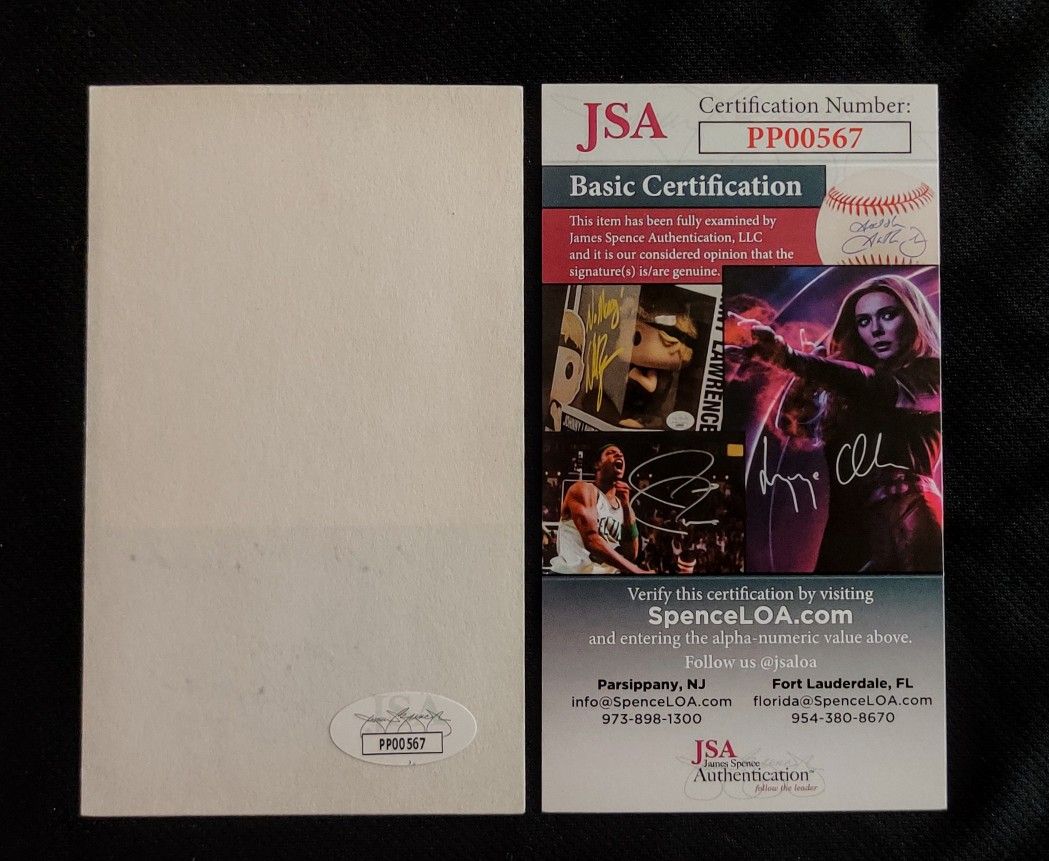 Duane Thomas Dallas Cowboys Signed 3x5 Index Card JSA Certified Authentic Autograph