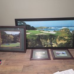 Assortment of golf wall art. Augusta and Cypress Point