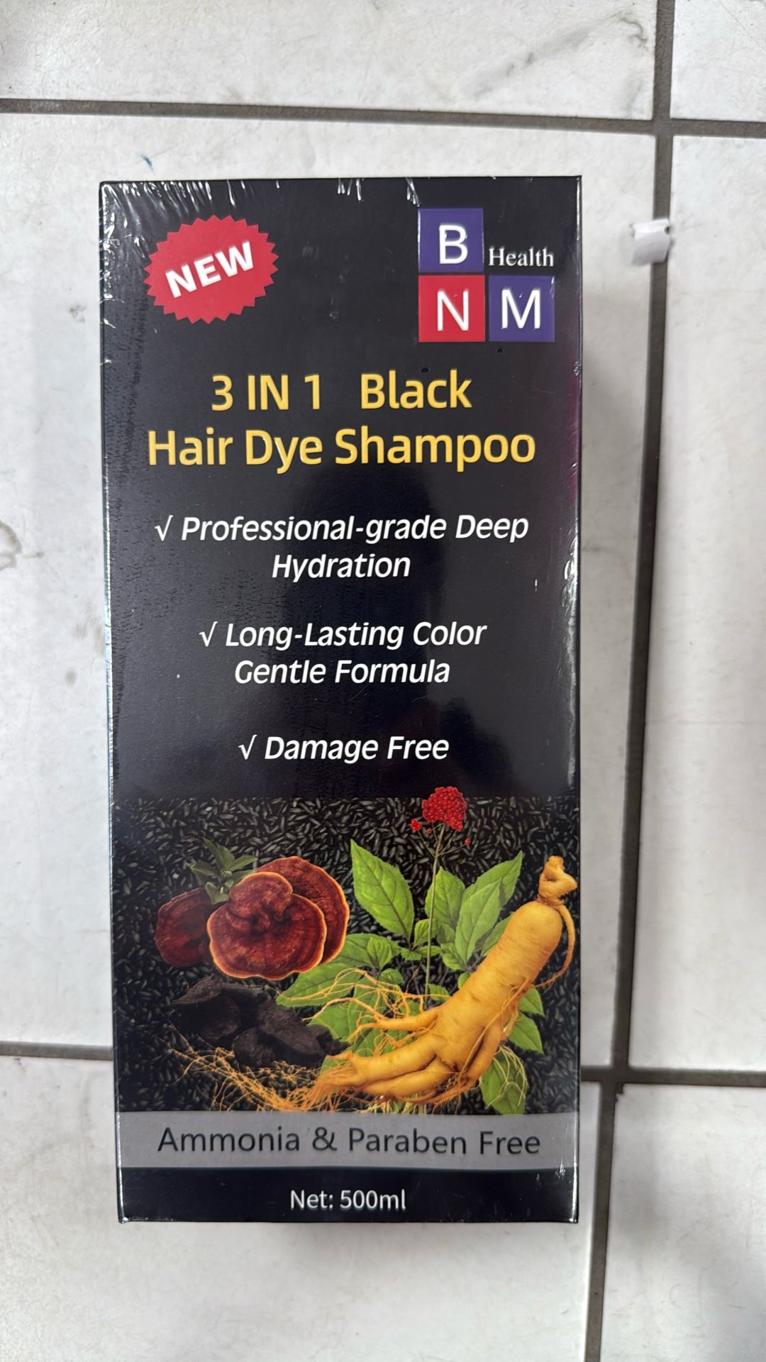 3 In 1 Hair Dye Shampoo Black Color