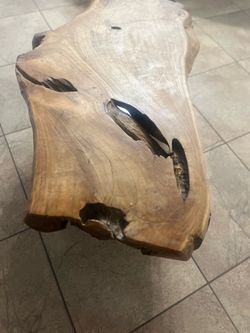 Live edge wood coffee table