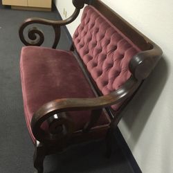 Victorian Chair And Love Seat Set