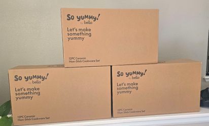 So Yummy by bella 12 Piece Cookware Set w EverGood™ Ceramic Nonstick