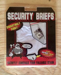 novelty undergarment - security briefs - new in package