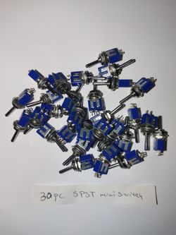Lot of thirty (30) SPST (ON - OFF) Mini Switches